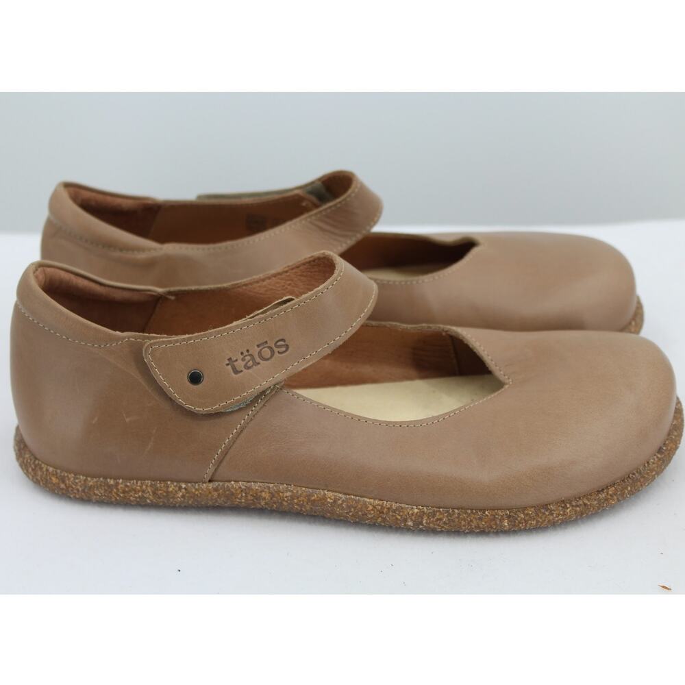 Taos Ultimate Mary Jane Shoes Womens 39 US 8 8.5 Tan Leather Mushroom Comfort